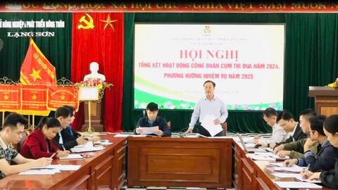 Hội nghị Tổng kết hoạt động Công đoàn Cụm thi đua năm 2024, phương hướng nhiệm vụ năm 2025